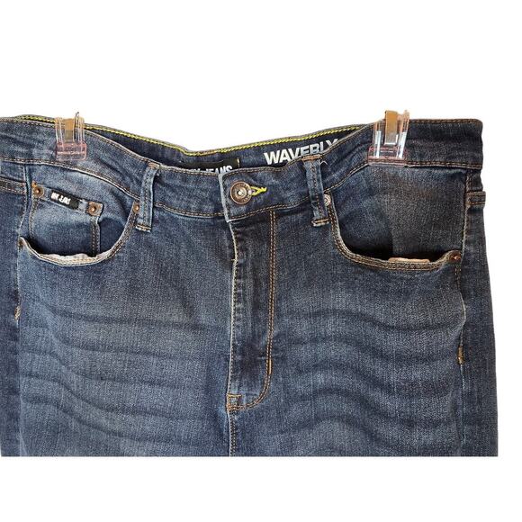 DKNY WAVERLY JEANS STRAIGHT LEG WAIST 32 SIZE 14 STRETCH  BLUE DENIM - Picture 3 of 7